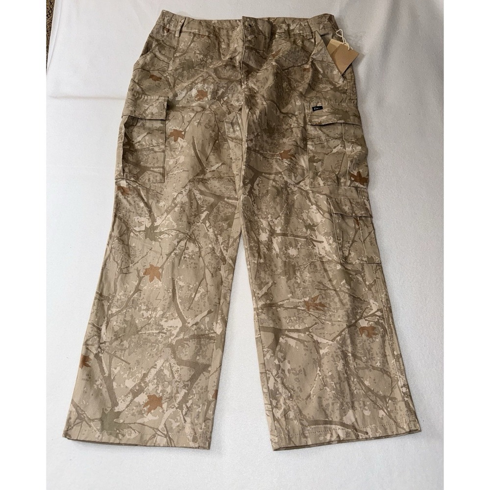 ESC‎ Cargo Pants Mens M Beige Camo Utility Pockets Outdoor Hiking